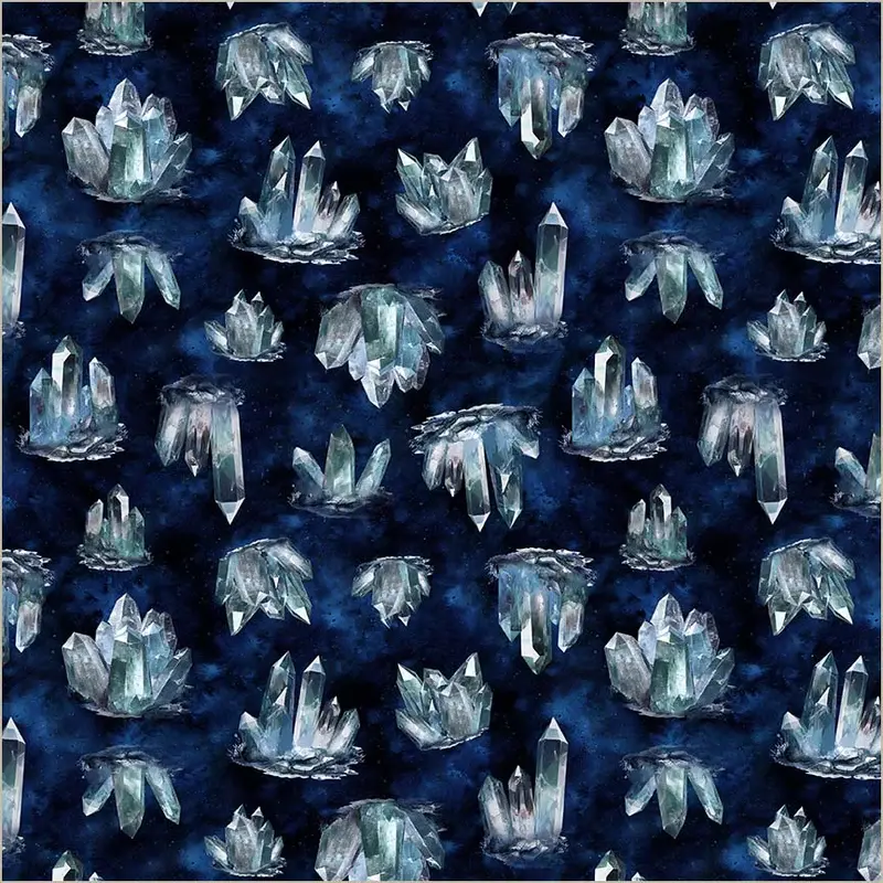 Fabric Windham Quartz Crystal Magic Dragon Kingdom by the Quarter Yard 54825D-11