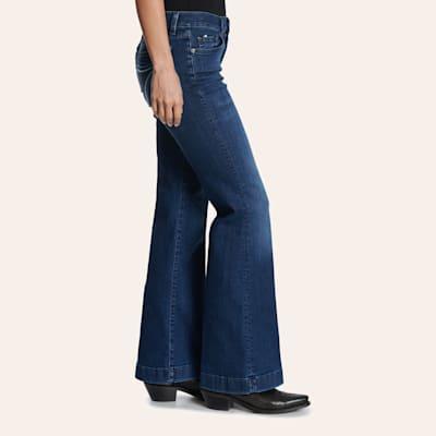 7 for All Mankind Women's Dark Wash Dojo Trouser Jeans