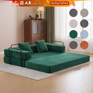 QAK 73.62"New Multiple Covers Available Cloud Floor Sofa Bed High-Quality Convertible Comfy Corduroy Fabric, Premium Sponge Padding, Multi-Functional Floor Sofa & Mattress for Living Room Upholstered Soft Couch,Multiple Colors of Sofa Covers Available