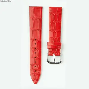 2026 Crocodile Embossed Leather Watch Band   Glossy Textured Strap with Silver Buckle, Fits 18/20/22mm Lug Width, Luxe for All Occasions, Premium Leather, Quick Release Bars