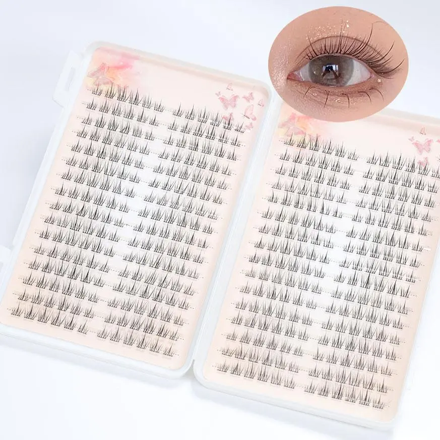 Natural Look Eyelash Extensions, DIY Eyelash Extensions, Individual False Eyelashes, Self Grafting Curl Eyelashes, Eye Makeup Enhancement False Eyelashes for Women, High Quality Eyelashes, Cosmetic, Synthetic Lashes