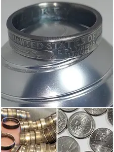 Mystery Quarter Coin Ring ( (#CoinRing  #CoinRings  #HandmadeJewelry  #UpcycledJewelry  #UniqueGifts  #UpcycledArt  #ArtisanJewelry  #Ring  #Rings)