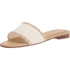 NEW SIZE 10 KAANAS Women's Jamaica Handwoven Sandals with Braid Slide