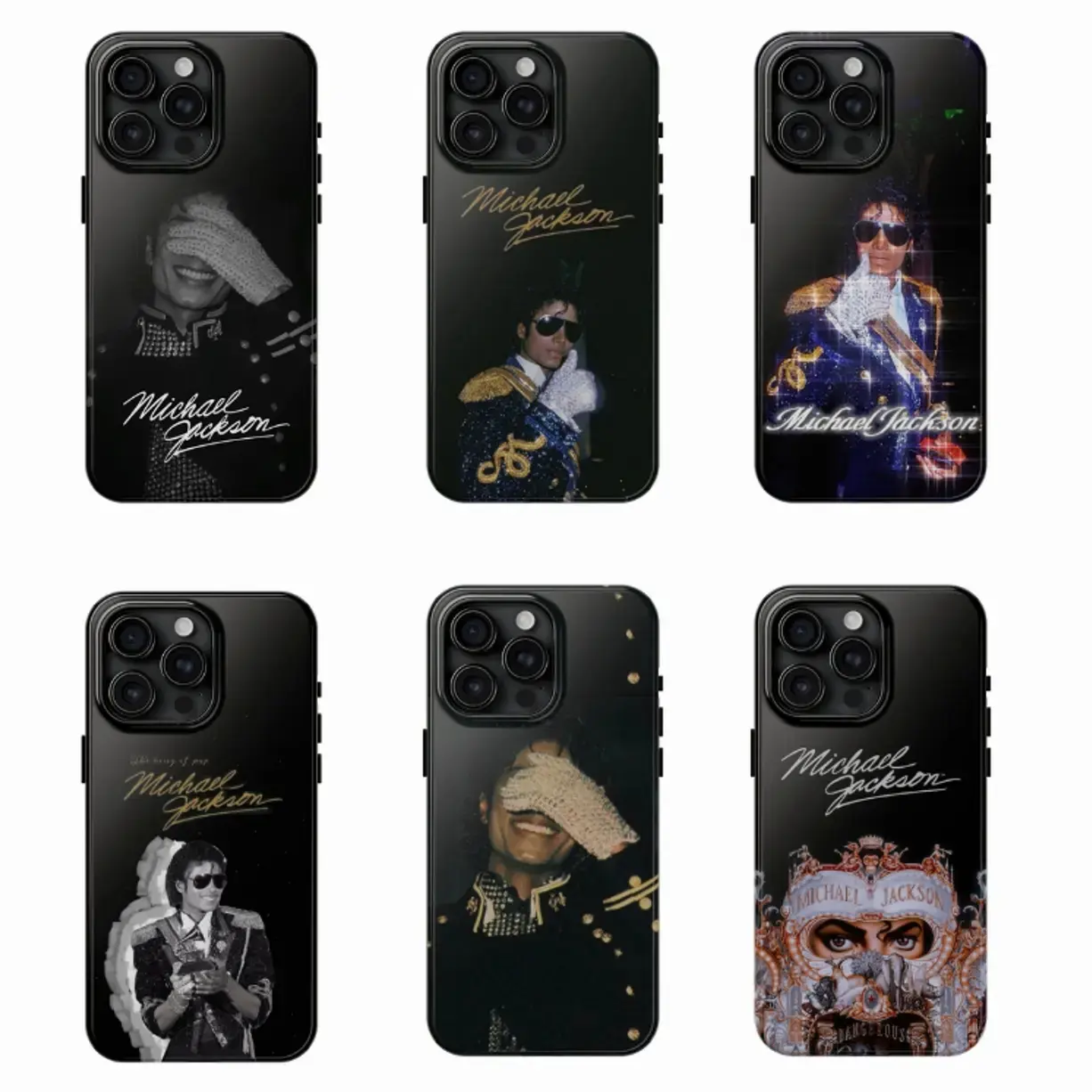 King Of Pop 90's Tough Phone Case, MJ Michael Jackson  Retro Music Cover, Gift for Fans, Trendy Protective Case Suitable for iPhone 17/16/15/14/13/12/11 Pro Max/Plusand Samsung Galaxy S23-25, shock-absorbing, anti-drop protective case, lightweight