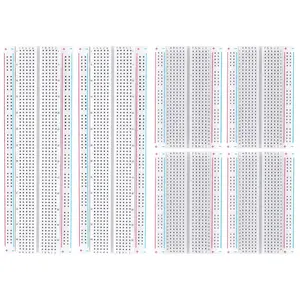 Breadboard, 6 count Bread Board, Breadboard Kit Includes 2 count 830 Point + 4 count 400 Point, Power Distribution Connection Block for Arduino,  Shield and Prototype Shield