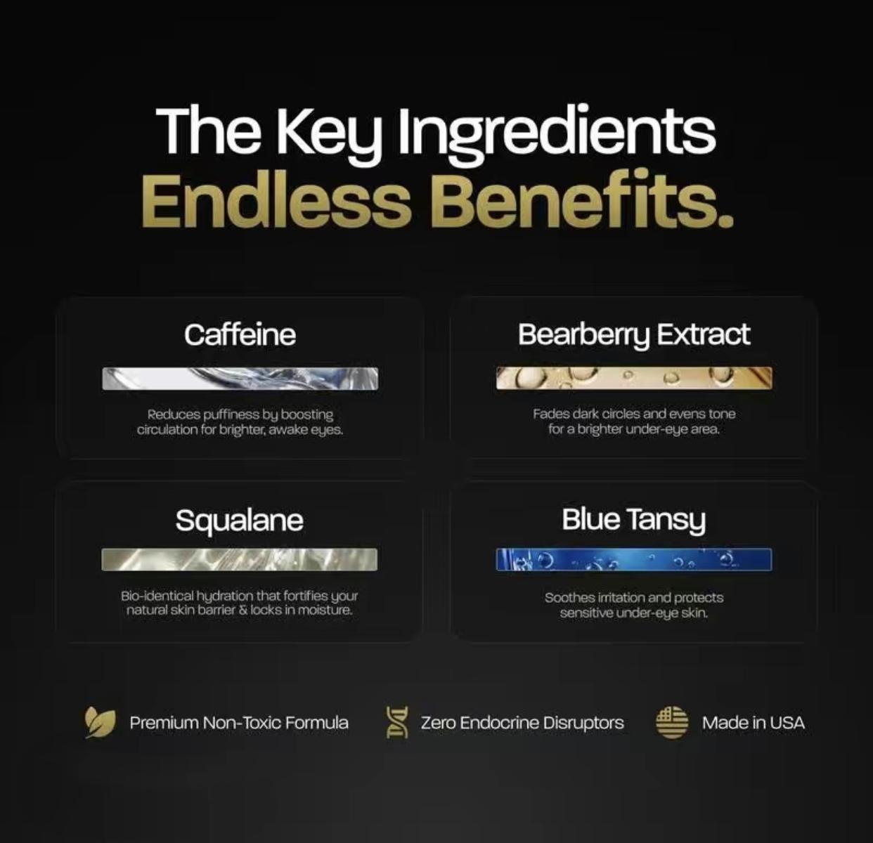 2 bottles BASED Under Eye Elixir | Brightens, De-Puffs & Revitalizes Under Eyes | Simple, Effective, BASED, Eye Treatments
