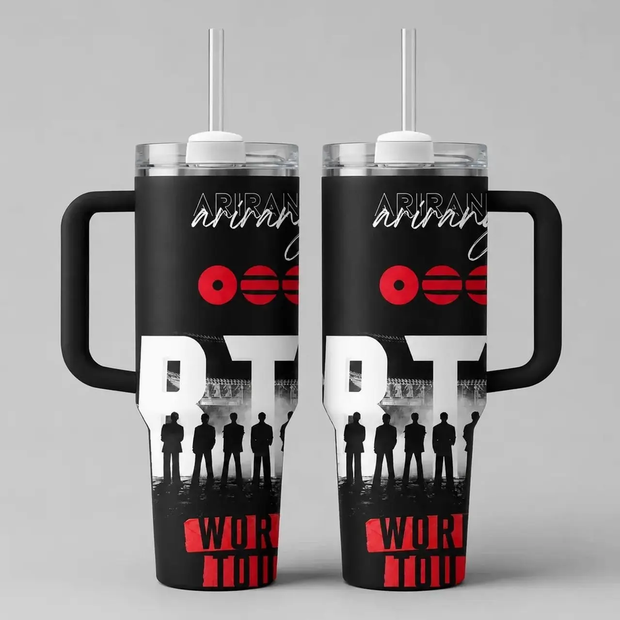 Arirang World Tour Custom Tumbler 40 oz 30 oz Tumbler With Handle