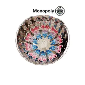 Silver Iridescent Peacock Feather Lotus Jian Zhan | Handcrafted Luxury Tea Cup