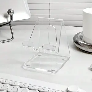 Acrylic Phone Holder, Phone Holder Design, Transparent Phone Stand, Desk Phone Holder, Phone Accessories for Home Office, Desk Accessories, Mount