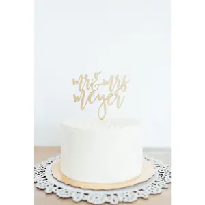 "Semi Custom Last Name" Cake Topper