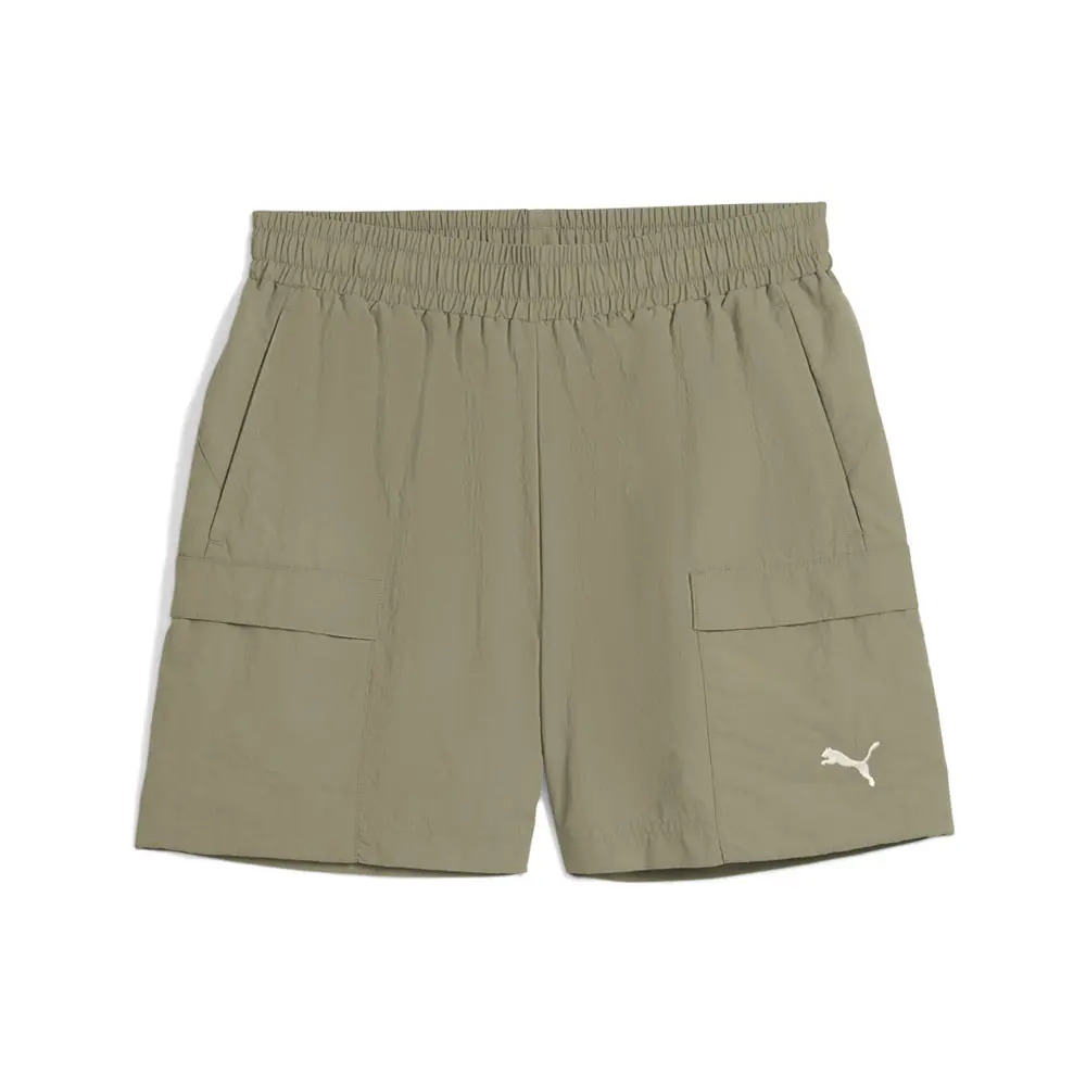 PUMA Mens Wardrobe Essentials Relaxed Cargo 6 Inch Woven Shorts Casual Bottoms Casual - Green