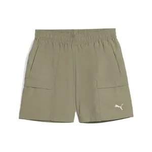 PUMA Mens Wardrobe Essentials Relaxed Cargo 6 Inch Woven Shorts Casual Bottoms Casual - Green