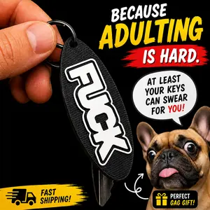 Funny Swear Word Keychain  | Adult Humor Gift | Gag Gift