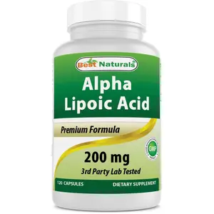 Best Naturals Alpha Lipoic Acid 200mg 120 Capsules US Made Non-GMO Gluten Free 3rd Party Lab Tested Premium Formula