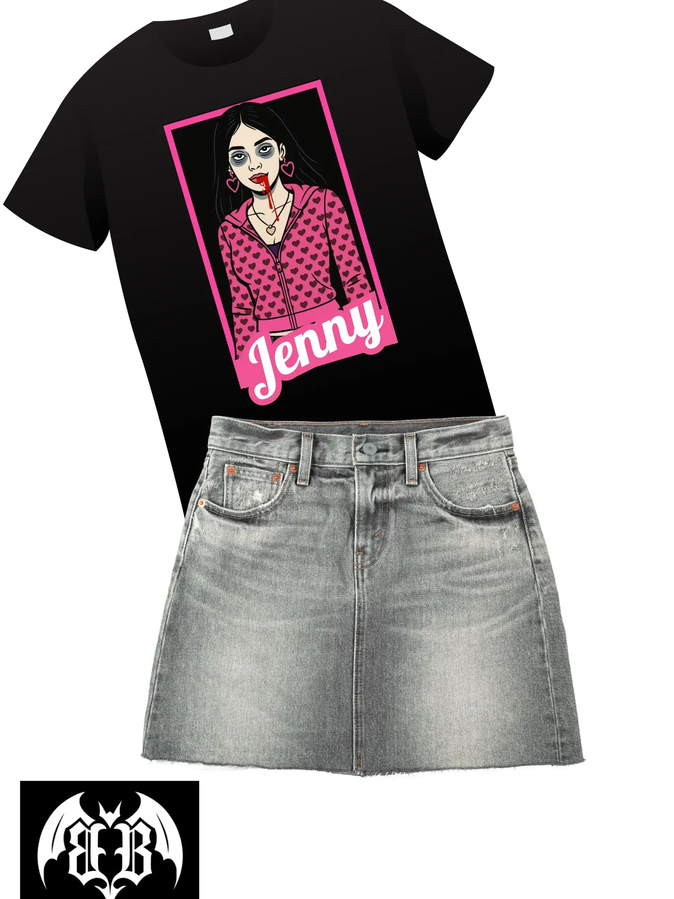 Jenny Horror Parody Shirt | Goth Slasher Girl Tee | Toddler to Adult Sizes