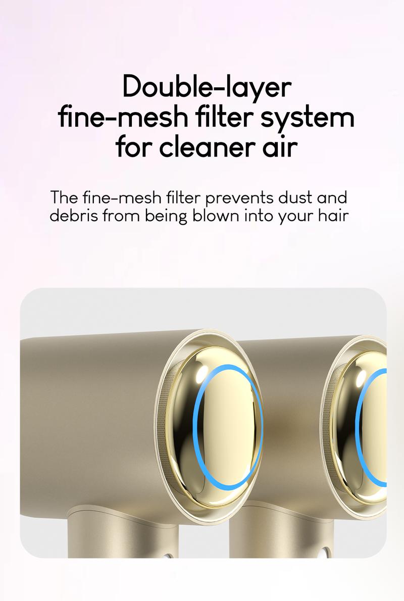 【Tideway Official】Tideway H11 Colorful Series High-Speed Hair Dryer - Plasma Ion Technology, Intelligent Temperature Control, Self Cleaning - Bids Farewell to Static Electricity and Frizz - Black