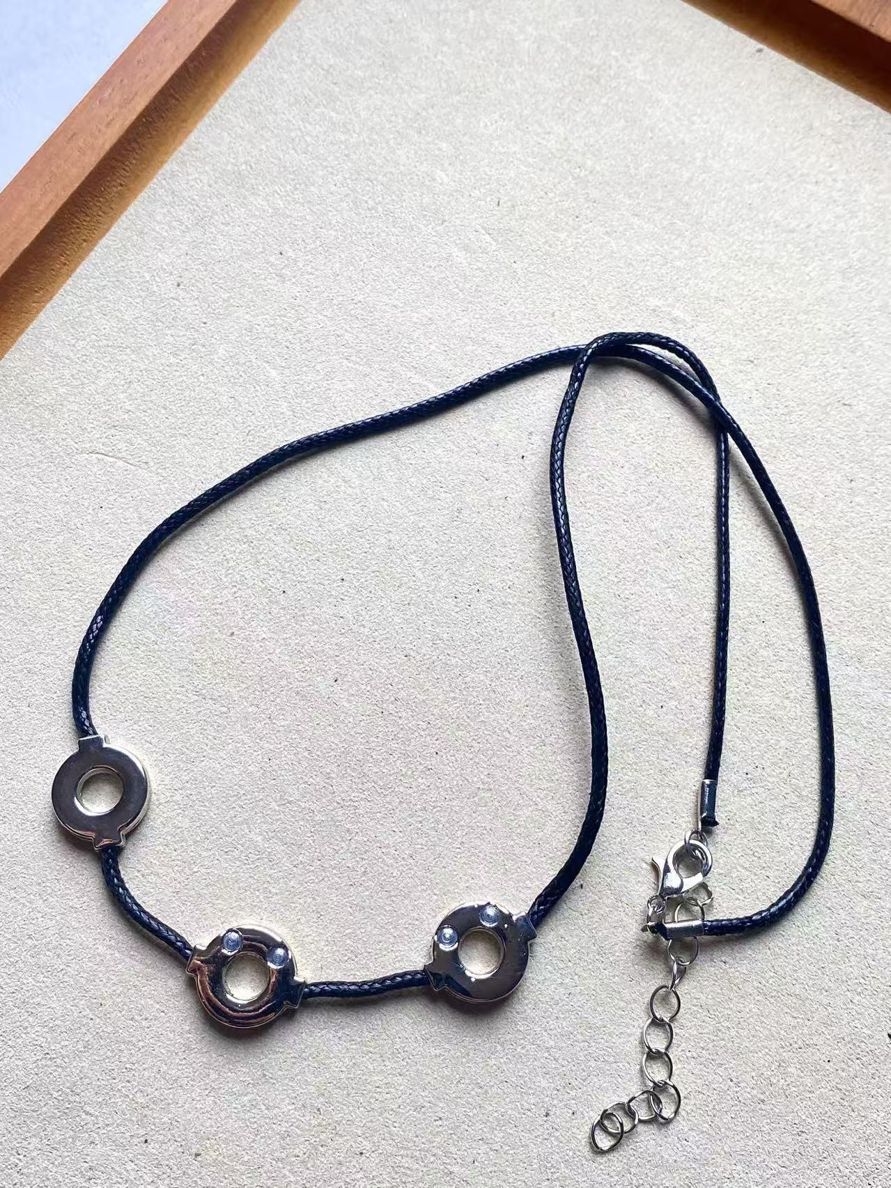 Akatsuki Itachi Uchiha Cosplay Set  Konoha Rogue Necklace Zhu Ring & Three-Ring Necklace High Quality Quality