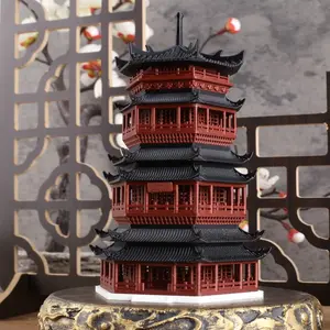 1 miniature Chinese-style ancient attic landscape ornament for fish tank rockery bonsai Aquarium Aquarium Decor
