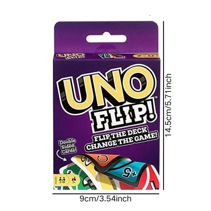Mattel Flip Classic Uno Card Game, Anime Design, 112 Cards, Family Party Essential, Travel Entertainment Choice