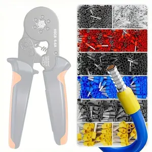 Wire Crimping Tool Kit, Wire Connector & Insulated VE Tube Crimping Terminal, Self Adjusting Ratchet Wire Crimping Tool Kit Accessories, DIY Tools