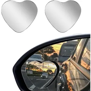 Heart Shaped Blind Spot Mirrors 2 Pack,360° Rotatable Side Mirror Blindspot for Improving Visibility and Enhancing Road Secure,Universal Wide Angle Blindspot Mirror for Car