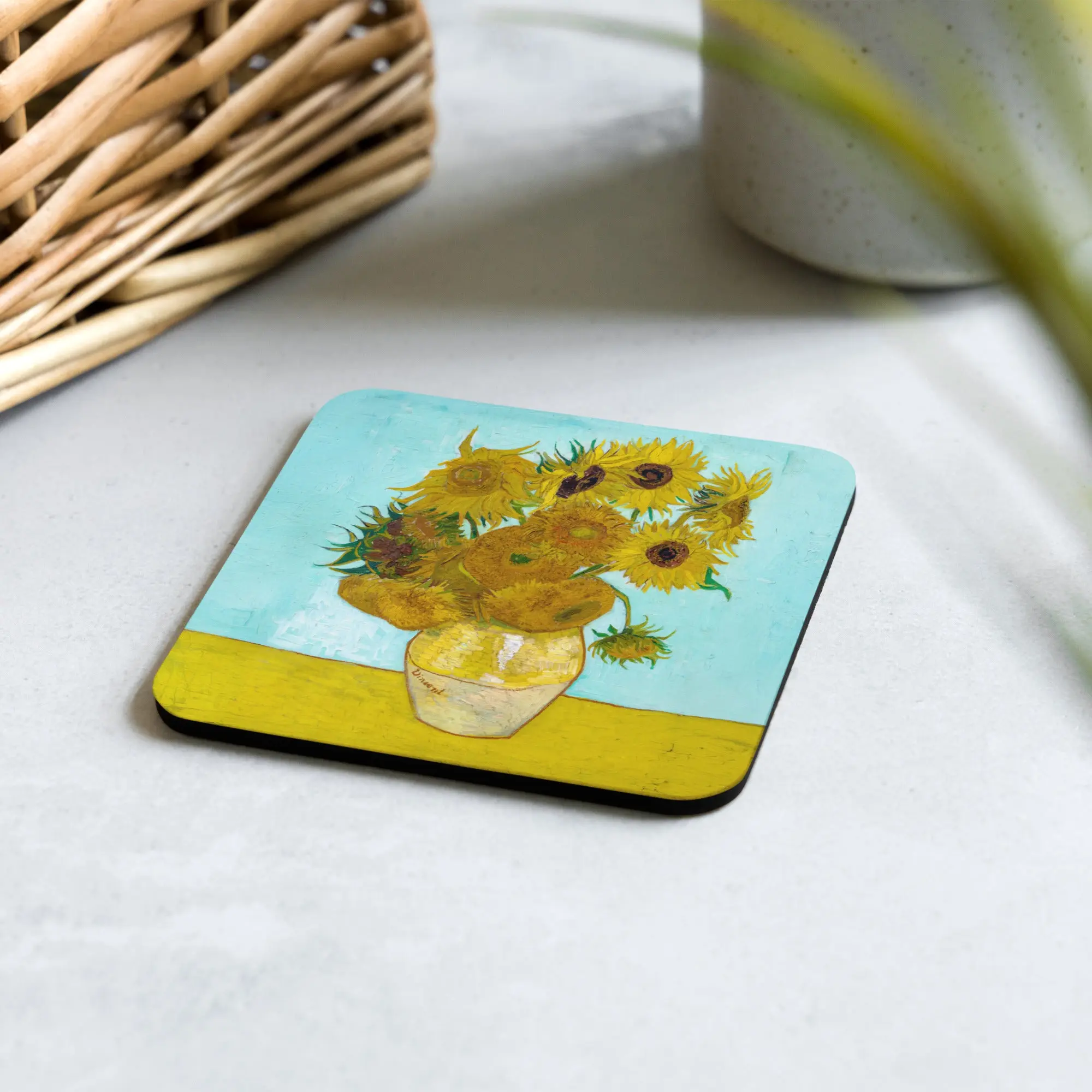 Vase with Twelve Sunflowers - Coaster