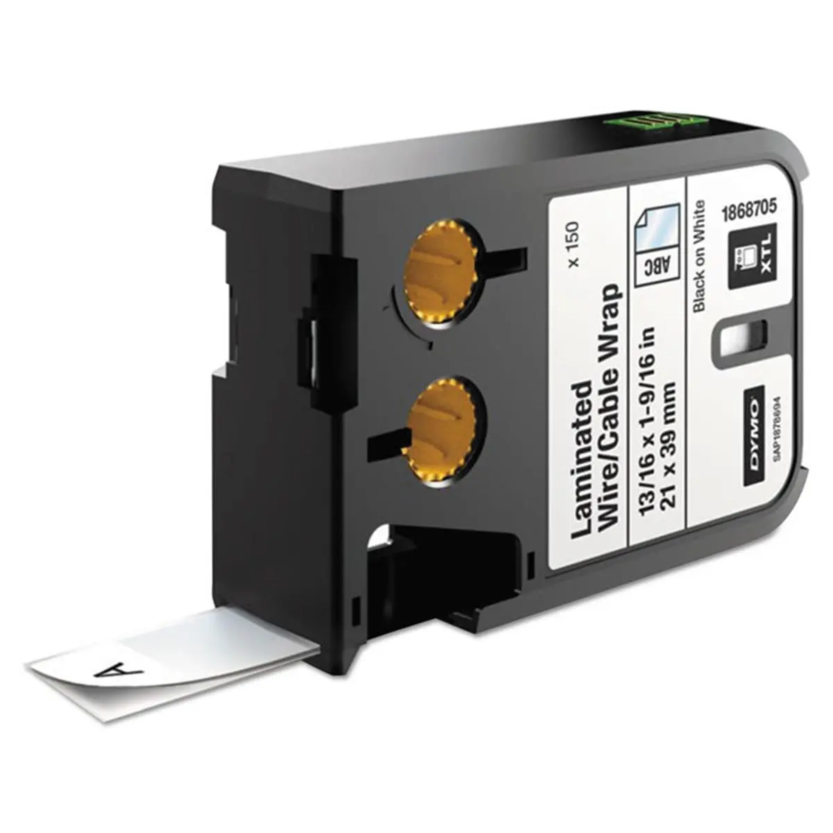 Dymo DYM1868705 Xtl Pre-Sized Labels - Black-On-White, 0.81x1.56 in (13/16x1-9/16 in), for Dymo Xtl Label Makers, Flat Surface Labeling, Improve Productivity