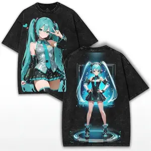 Hatsune Miku Adorable Chibi Anime T-Shirt – Charming Vocaloid Design for Fans of Japanese Fashion, Unisex Graphic Tee Perfect for Trending Anime Enthusiasts