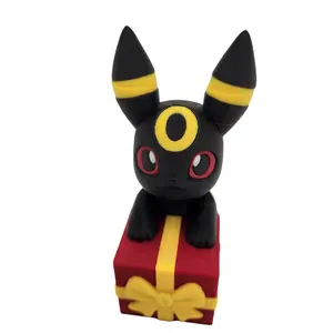 Christmas Themed Umbreon Pokémon Figure 4 Inch 3D Printed Collectible Item for Fans and Holiday Gifts