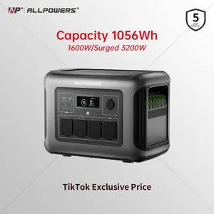 (2025 NEW)ALLPOWERS R1500 LITE Portable Power Station 1056Wh,Fast charging,LiFeP04 Battery,Suitable for OutdoorCamping,RV,Home Backup Power Station Solar Generator