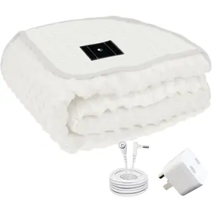 Grounding Blanket, Grounding Fleece Throw with  Conductive Layer -  Relaxation for Sleep Support, Tension Release,Comfort (Includes Grounding Cord) (White, 50 * 60in)