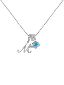 Dopamine Sapphire Necklace with Zircon, High End Necklace, Elegant Jewelry for Women & Men, Perfect Gift for Dates, Daily Wear Essential