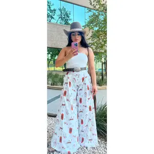 Vaquerita Print Palazo Pants