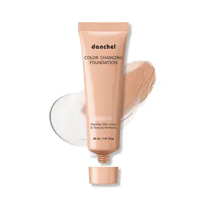 danchel Hydrating Color Changing Foundation, Long-Lasting Wear & No Oxidation, Buildable High Coverage, Sheer Natural Finish, Silky Smooth Texture, Lightweight & Breathable, Blendable & Non-Caking, Flawless Skin Finish, 4 Shades Available