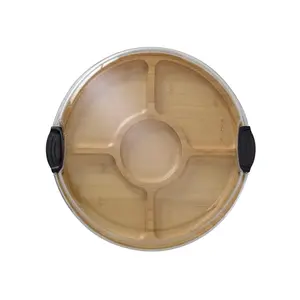 Build-a-Board Bamboo Cutting Board, 14″ Round | 5 Sections