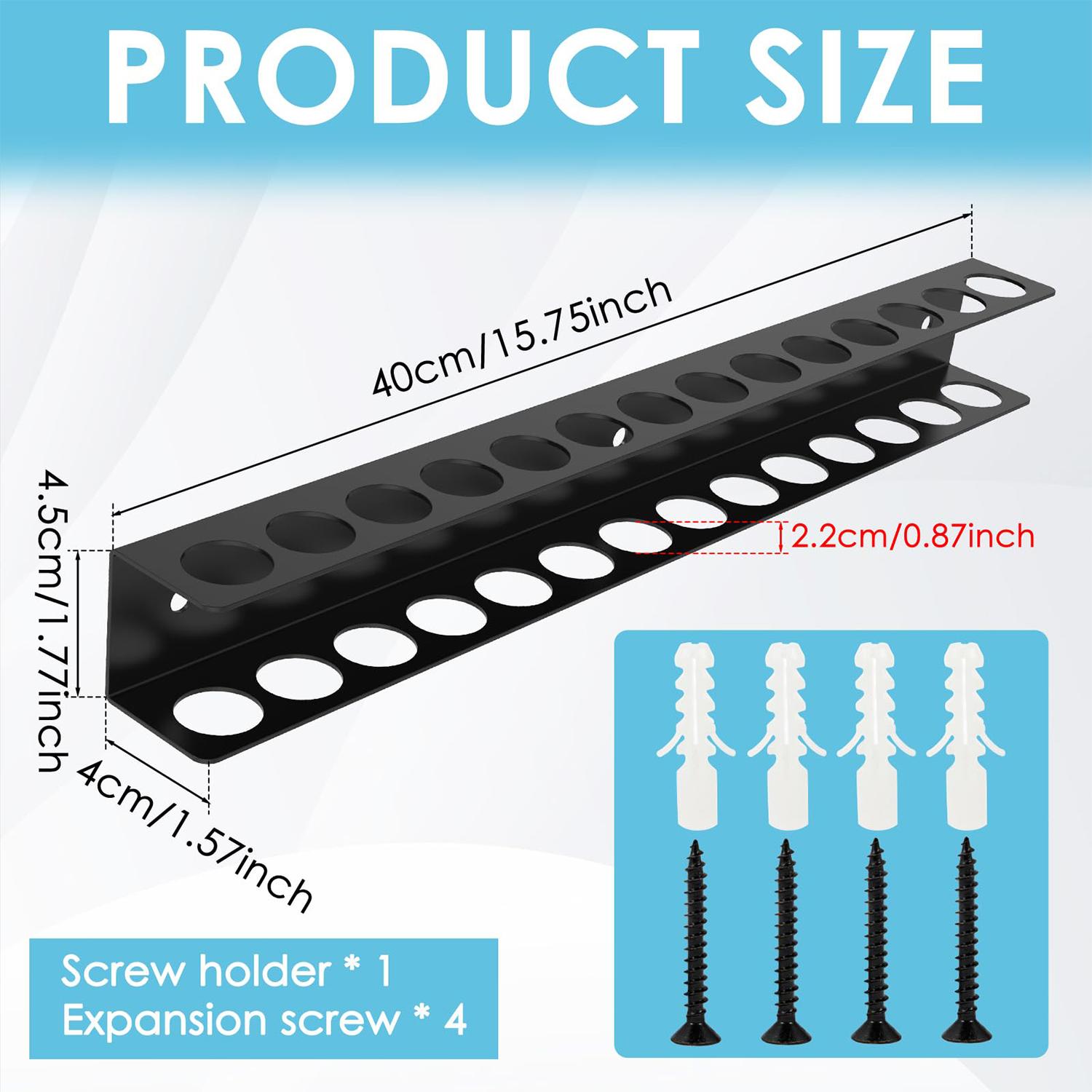 2 Pack Screw Driver Holder Wall Mount,Screwdriver Organizer, Metal Plier Organizer Wall Mount, Screwdriver Garage Tool Storage Rack for Garage Workshop Workbench Edge Tool Chest Cart