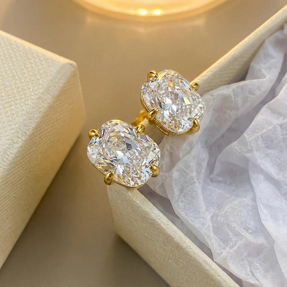 1-pair Romantic Cubic Zirconia Stud Earrings Ear Studs For Women For Party Engagement Anniversary Jewelry Valentine's Day Gift Bride Earrings— The Perfect Gift for Her,Hypoallergenic Material
