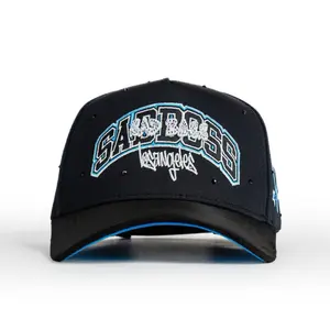 SAD BOSS Baseball Cap with Gold Embroidery Be Real Without Screwing Anyone Design for Statement Making Black Material Sleek Stylish Look