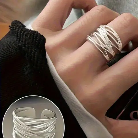 Adjustable Ring, Perfect for Casual Attire and Special Occasions, Jewelry Goes with Everything in All Seasons, Suitable for Both Men and Women, Dainty Stacking Rings, Stackable Finger Rings, Statement Multi Ring, Alloy Jewelry