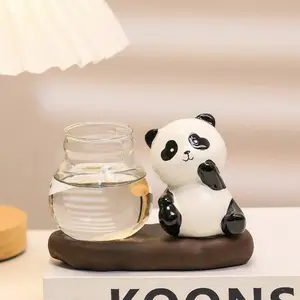 Cute Handmade Panda Desktop Ornament Creative Decor High-end New Office Craft Gift Home Decoration Sculpture