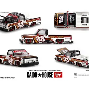 Kaido House x Mini GT Chevrolet Silverado KAIDO Intimidator V1 – White w/ Brown Two-tone