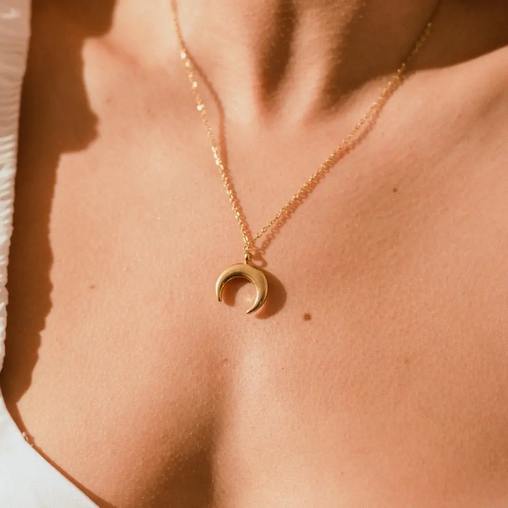 24k gold Moon jewelry set