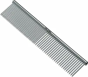 Stainless-Steel Comb for Knots Mats & Loose Hair Removal Effective Dematting Tool Comfortable Lightweight Portable Safe for Dogs Cats & Pets Silver 7.5-Inch Durable Corrosion-Resistant