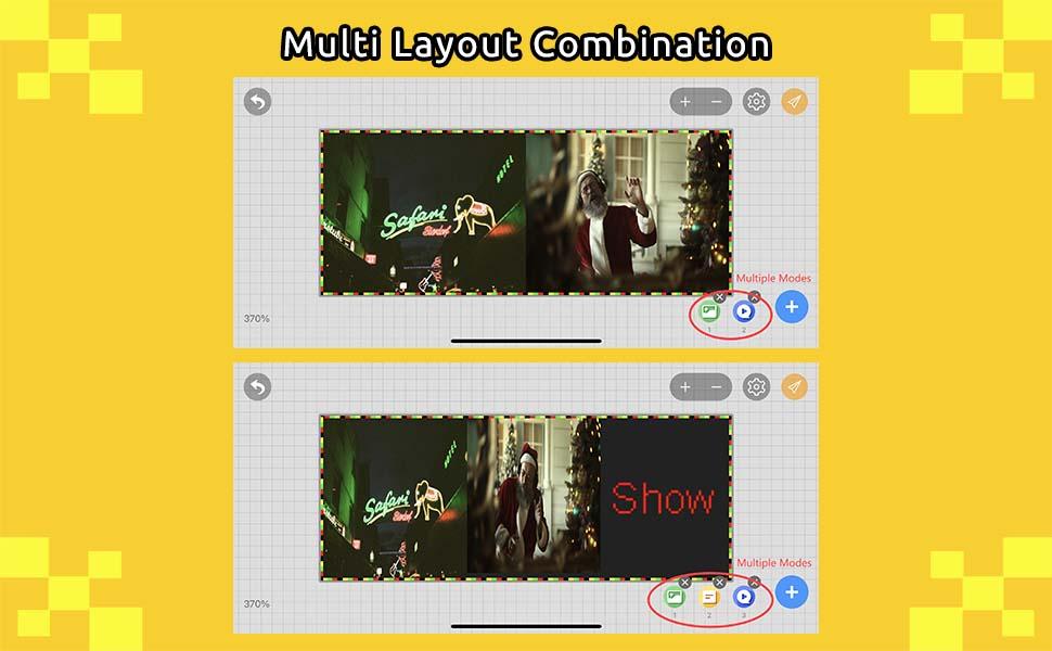 P3 Images Video Led Signs LED Display, IP65 Waterproof Outdoor Programmable Scrolling LED Sign, WIFI & USB Control, Adjustable Brightness