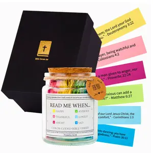 Bible Verse Jar - Read Me When Glass Jar with Scripture Verses for Christian Devotionals & Catholic Faith Gifts for Women Men