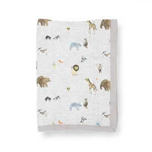 Cotton Muslin Baby Quilt - Party Animals