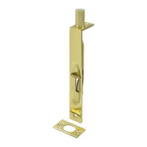 Deltana  6 in. Heavy Duty Square Flush Bolt- Bright