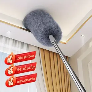 Extendable Microfiber Duster Set, Ideal for High Ceilings & Fan Spiderwebs, Reusable Lightweight Cleaner for Curtains & Ceiling Fans