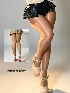 Women's Horse Oil Thin High Waist Pantyhose, Durable Anti-Pill, Ultra-Thin Breathable, High Elasticity, Suitable for Office and Dating