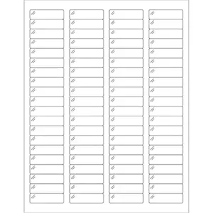 Box Partners LL235CC 1.75 x 0.5 in. Crystal Clear Rectangle Laser Labels - Pack of 8000